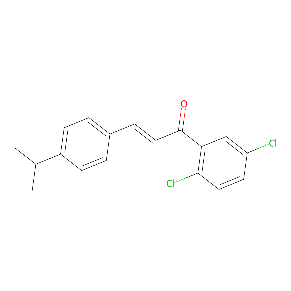 (2E)-1-(2,5-Dichlorophenyl)-3-[4-(propan-2-yl)phenyl]prop-2-en-1-one molecular structure, CAS 1003745-56-9