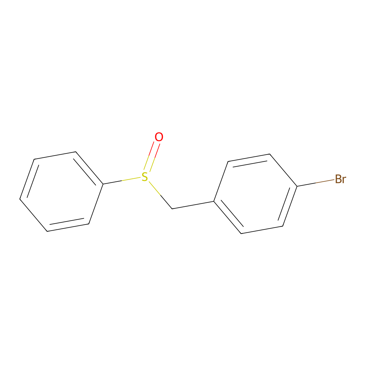 Benzene, 1-bromo-4-[(phenylsulfinyl)methyl]- molecular structure, CAS 100375-00-6