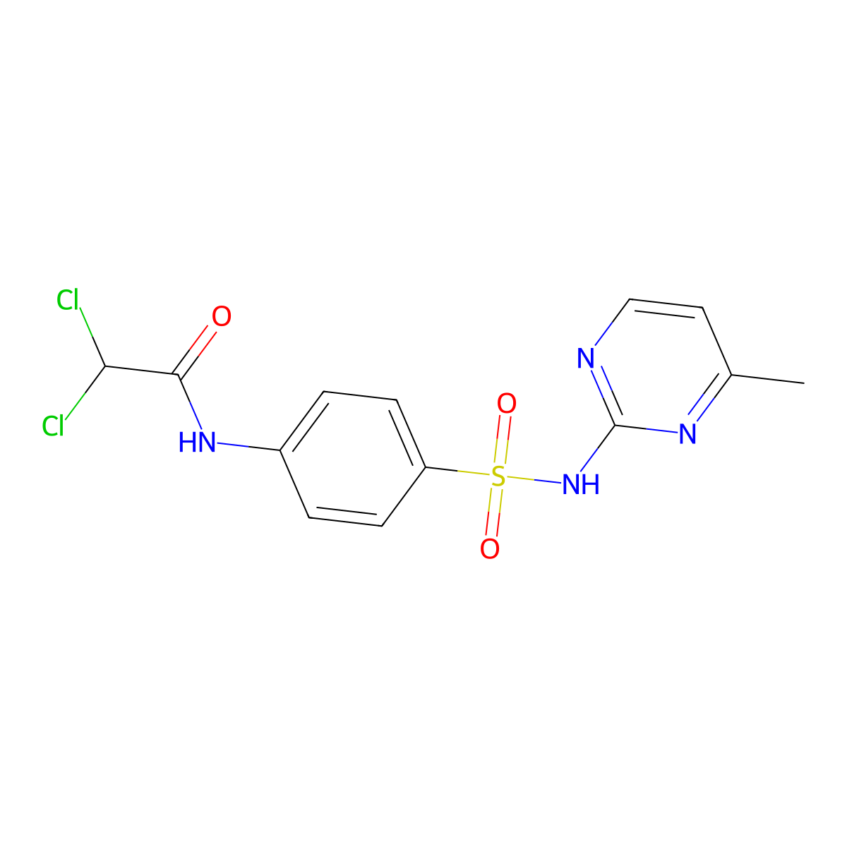 2,2-dichloro-N-[4-[(4-methylpyrimidin-2-yl)sulfamoyl]phenyl]acetamide molecular structure, CAS 100376-26-9