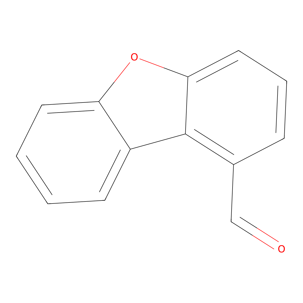 1-Dibenzofurancarboxaldehyde molecular structure, CAS 100376-51-0