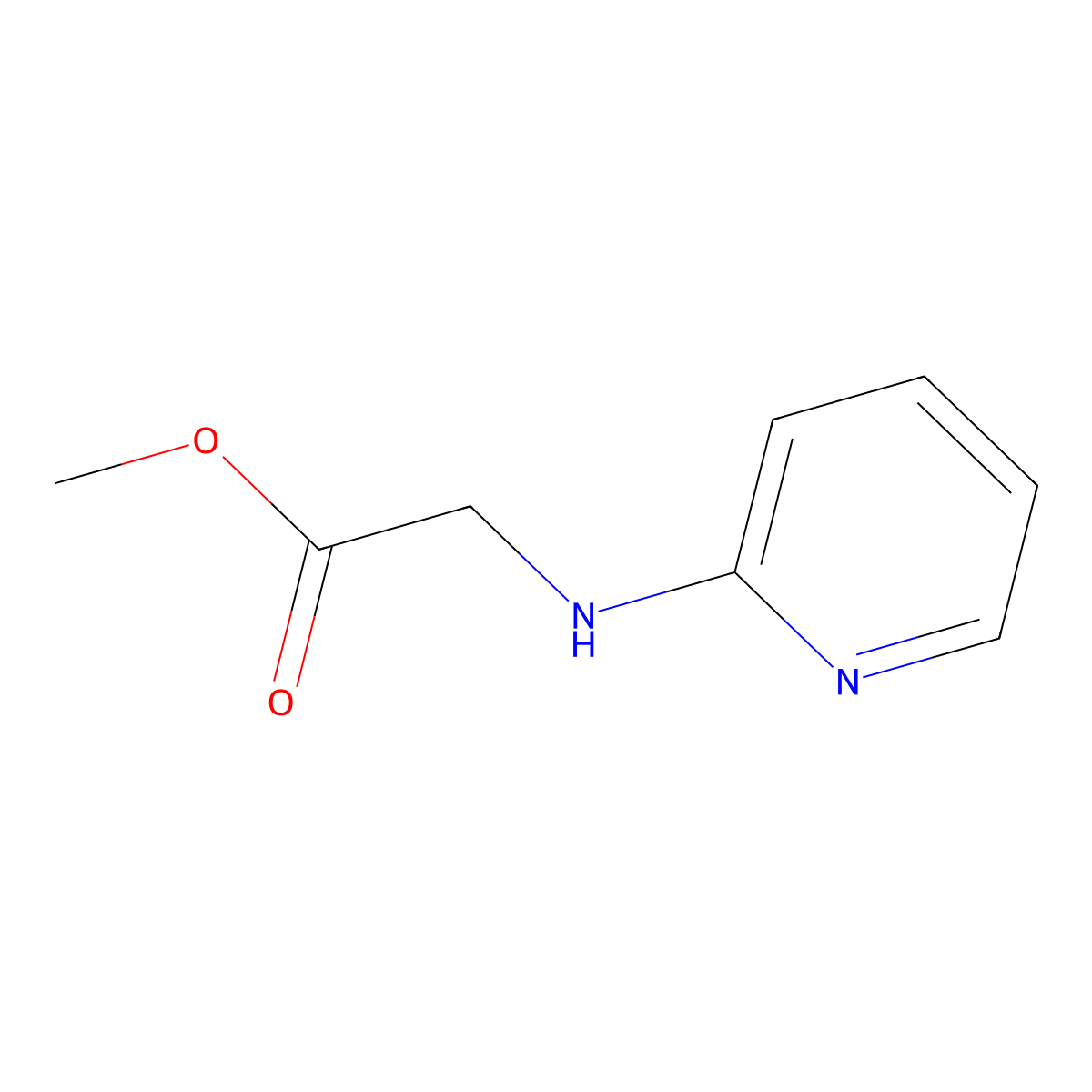 Methyl 2-((pyridin-2-yl)amino)acetate molecular structure, CAS 100377-28-4