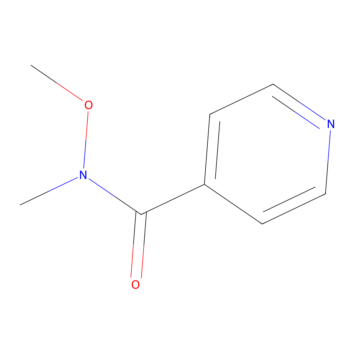 N-Methoxy-N-methylisonicotinamide molecular structure, CAS 100377-32-0