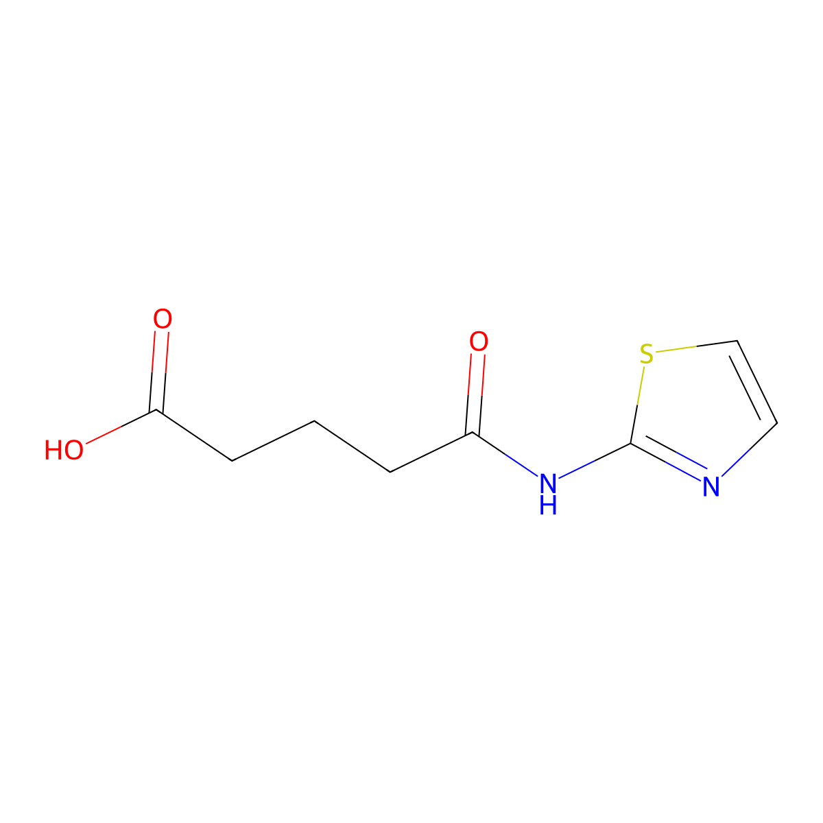N-(2-Thiazolyl)glutaramic acid molecular structure, CAS 100377-67-1