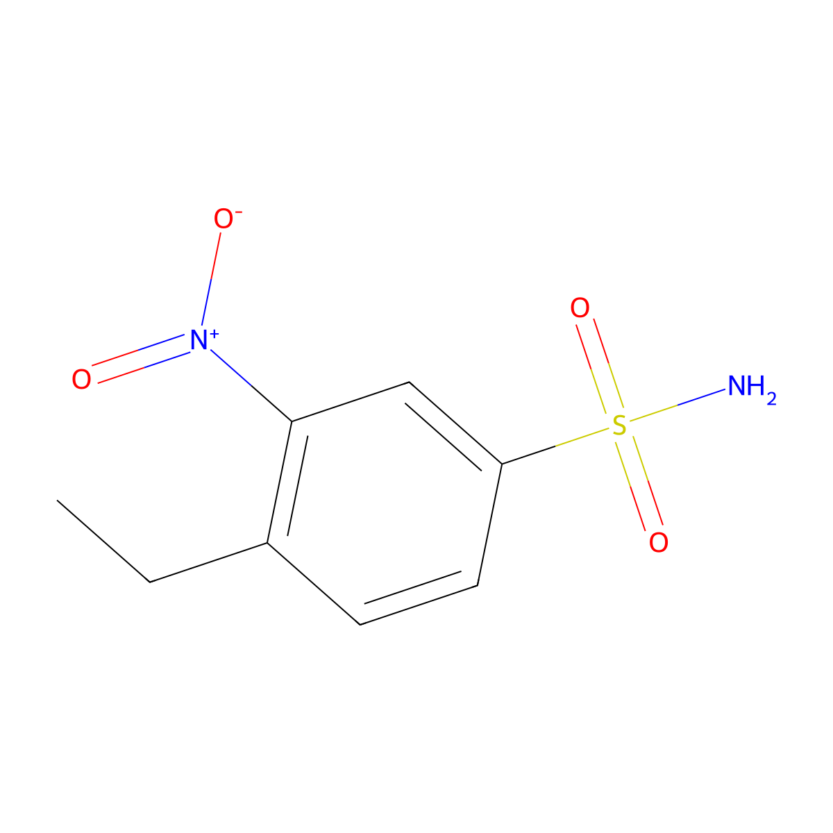 4-Ethyl-3-nitrobenzenesulfonamide molecular structure, CAS 100377-77-3
