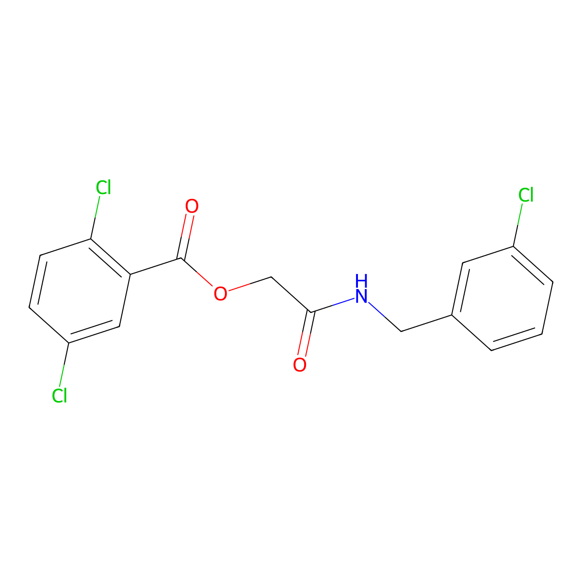 [2-[(3-Chlorophenyl)methylamino]-2-oxoethyl] 2,5-dichlorobenzoate molecular structure, CAS 1003776-75-7