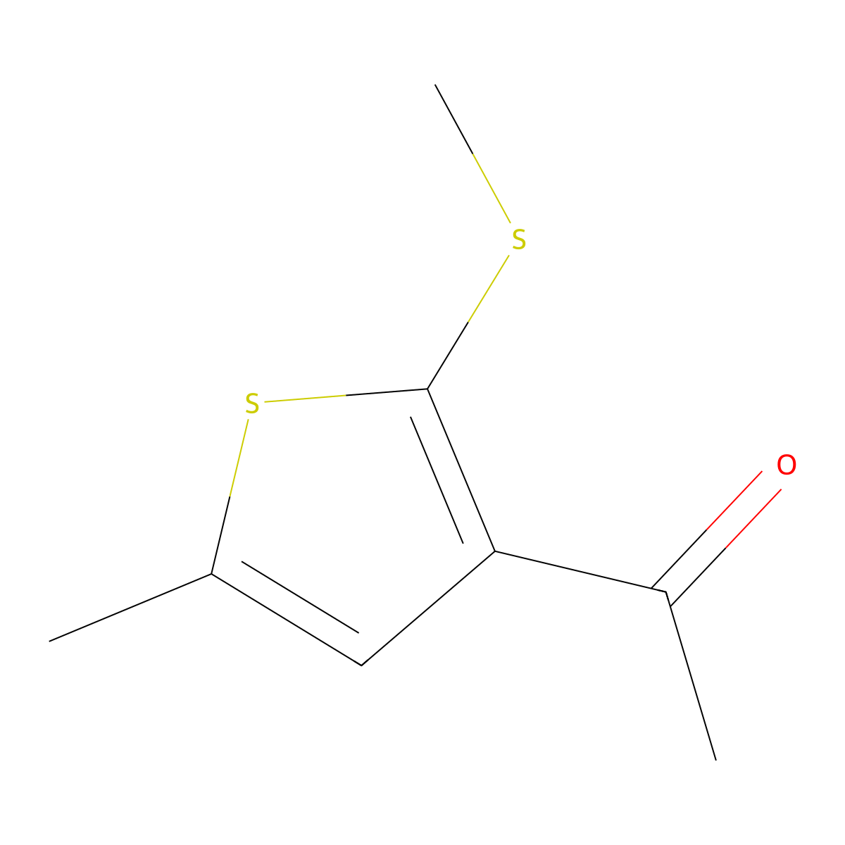 1-[5-Methyl-2-(methylthio)-3-thienyl]ethanone molecular structure, CAS 100378-45-8