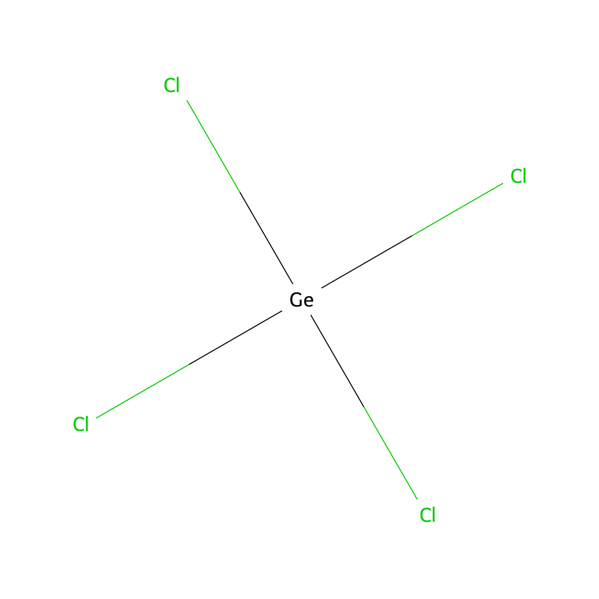 Germanium chloride molecular structure, CAS 10038-98-9