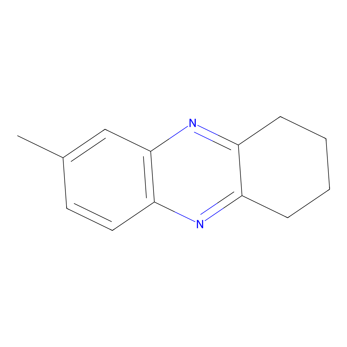 Phenazine, 1,2,3,4-tetrahydro-7-methyl- molecular structure, CAS 100381-43-9