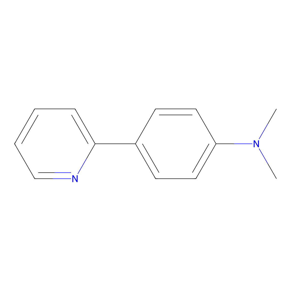 N,N-Dimethyl-4-(pyridin-2-yl)aniline molecular structure, CAS 100381-45-1