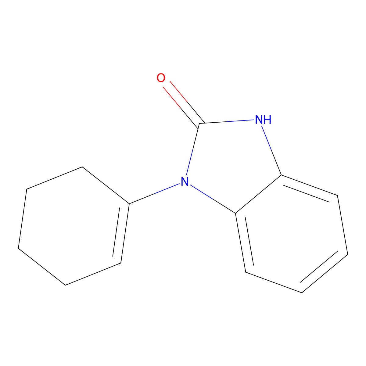1-(cyclohex-1-en-1-yl)-2,3-dihydro-1H-1,3-benzodiazol-2-one molecular structure, CAS 100381-49-5