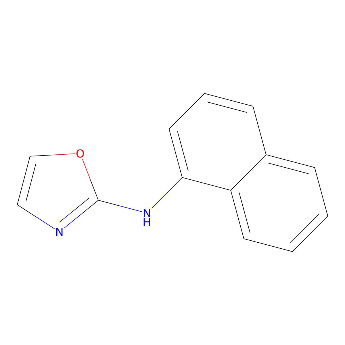 1-Naphthylamine, N-(2-oxazolyl)- molecular structure, CAS 100381-97-3