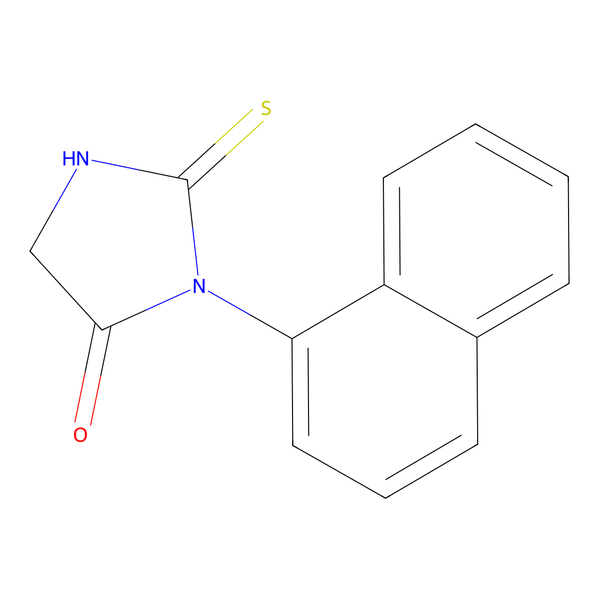 3-(1-Naphthyl)-2-thioxoimidazolidin-4-one molecular structure, CAS 100382-04-5