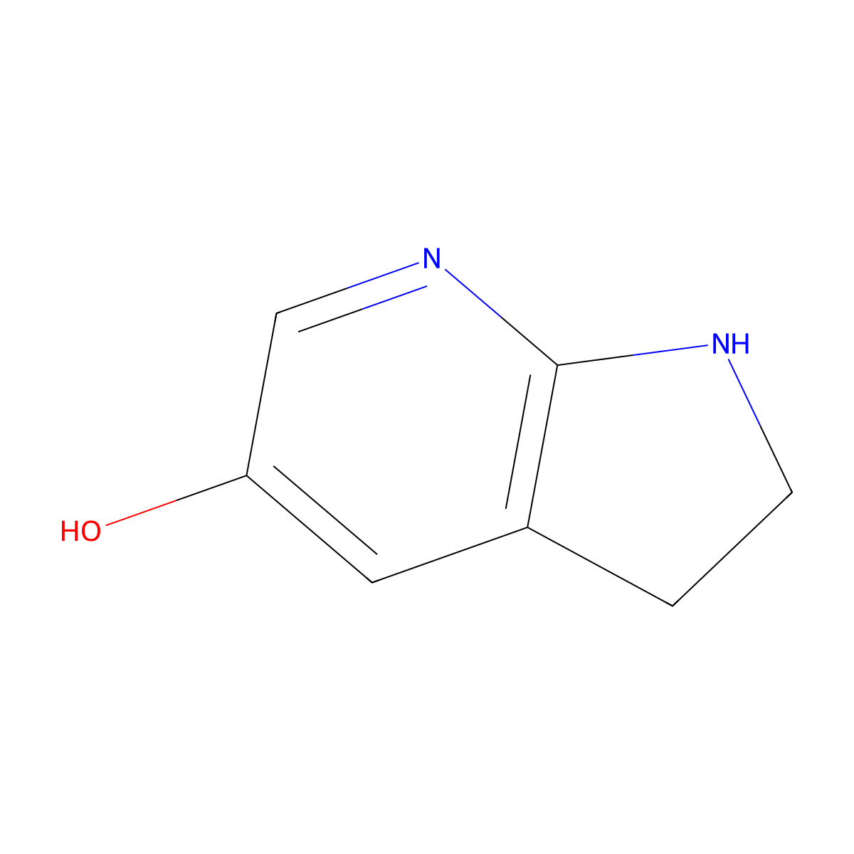 2,3-dihydro-1H-pyrrolo[2,3-b]pyridin-5-ol molecular structure, CAS 100383-04-8
