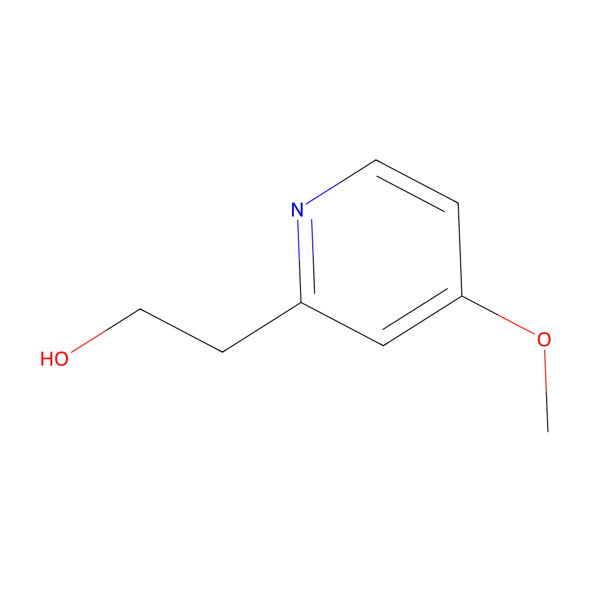2-(4-Methoxypyridin-2-yl)ethan-1-ol molecular structure, CAS 100383-25-3
