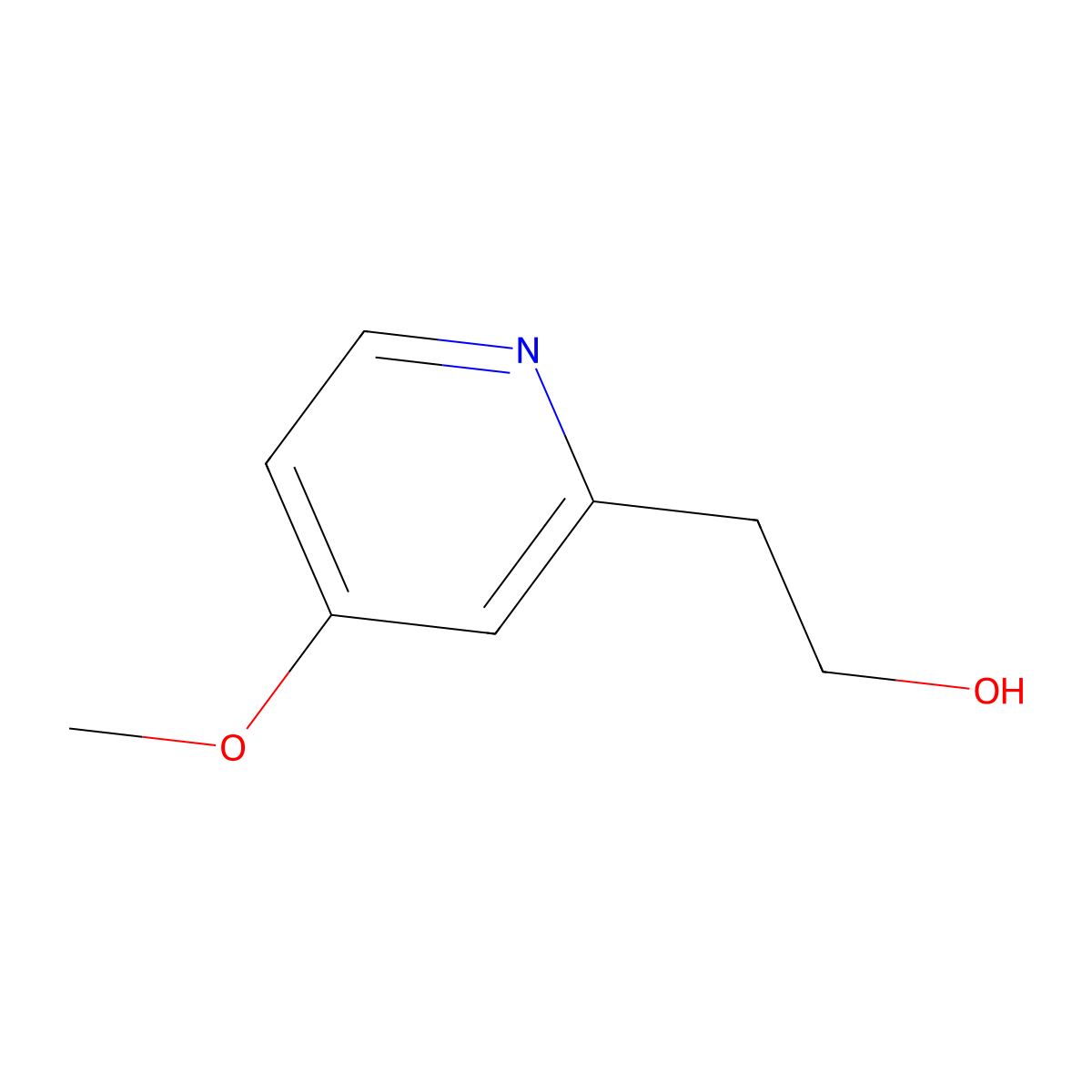 2-(4-Methoxypyridin-2-yl)ethan-1-ol molecular structure, CAS 100383-25-3
