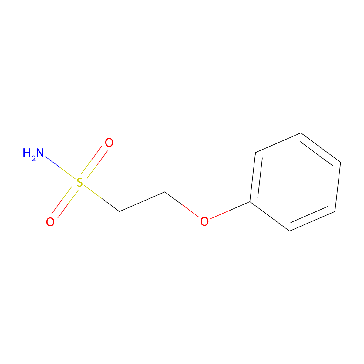 2-Phenoxyethane-1-sulfonamide molecular structure, CAS 100383-38-8