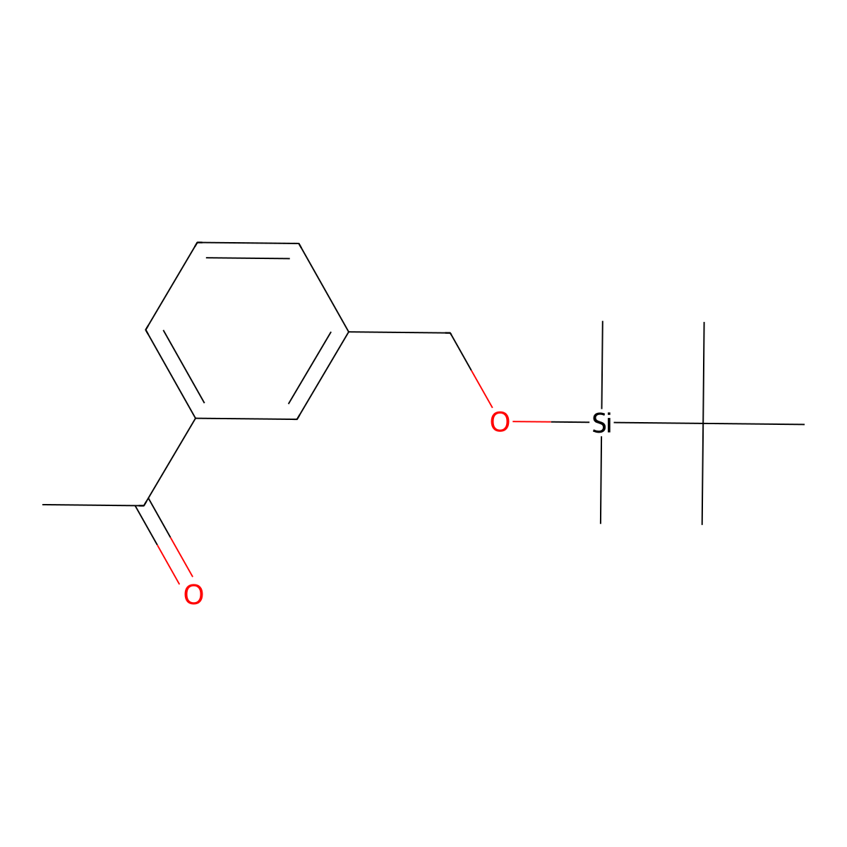 1-(3-(((Tert-butyldimethylsilyl)oxy)methyl)phenyl)ethan-1-one molecular structure, CAS 1003838-62-7