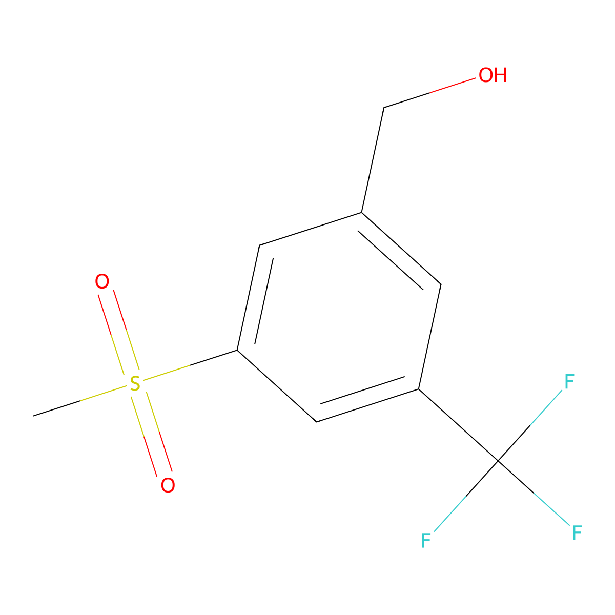 [3-Methanesulfonyl-5-(trifluoromethyl)phenyl]methanol molecular structure, CAS 1003843-94-4