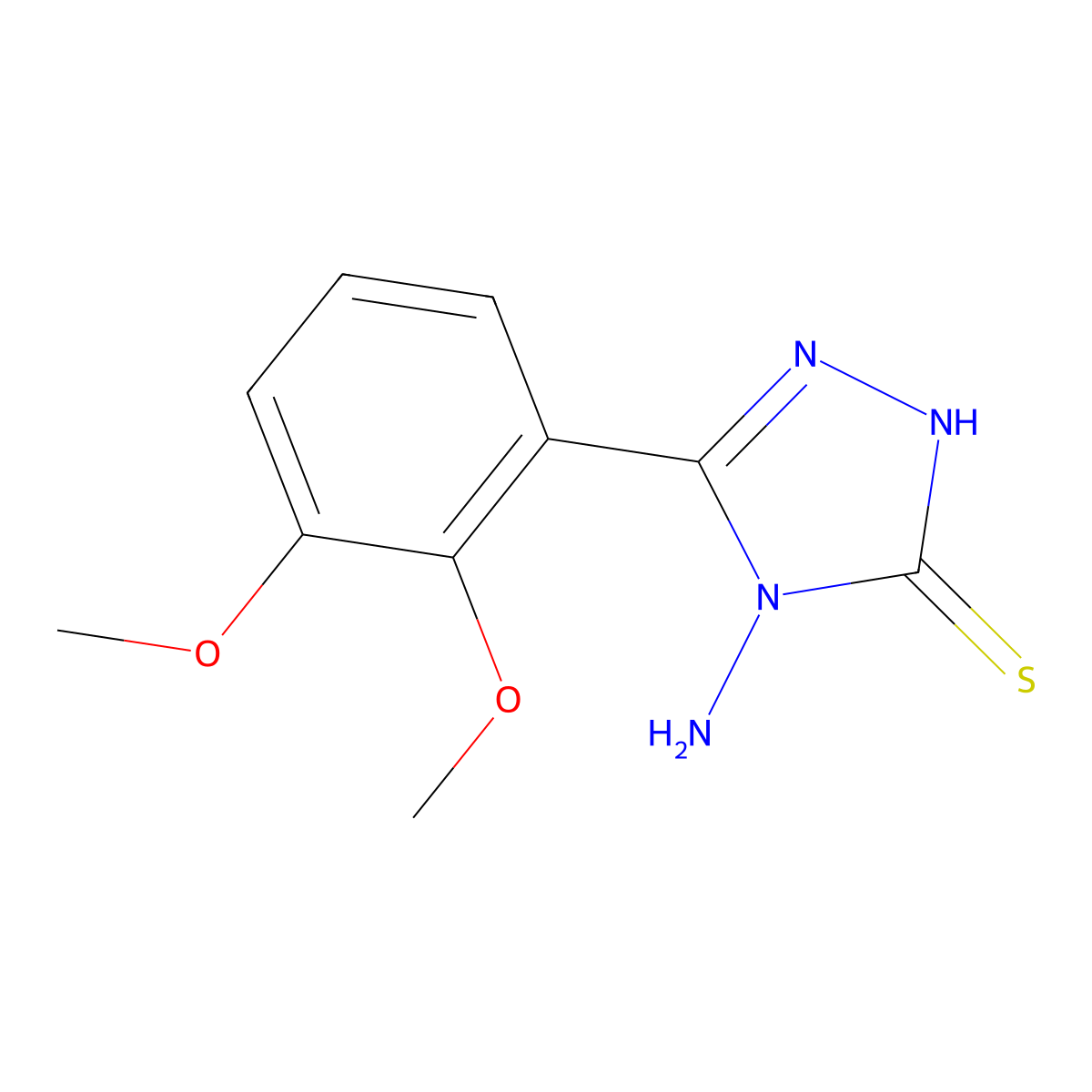 4-Amino-5-(2,3-dimethoxy-phenyl)-4H molecular structure, CAS 1003849-04-4