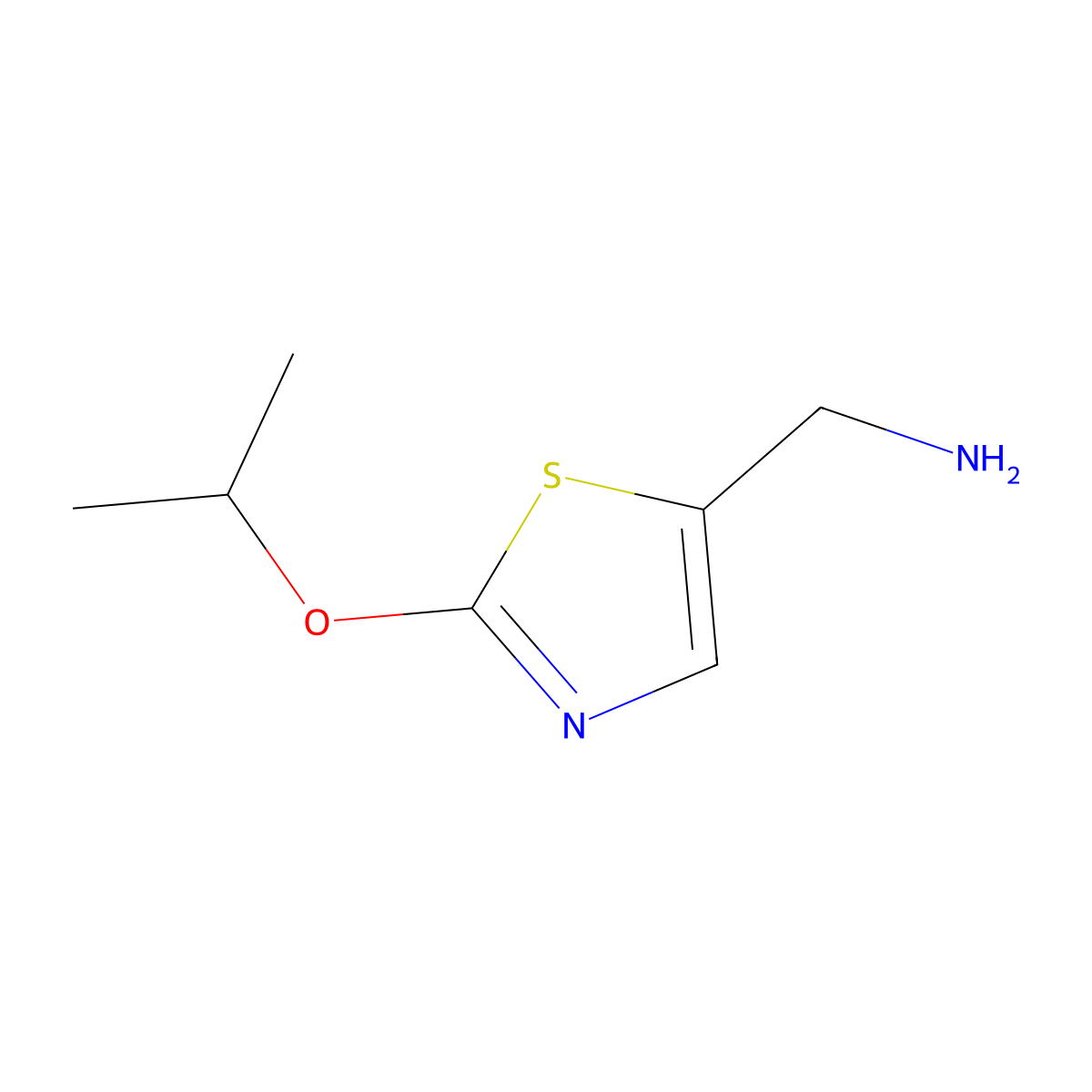 1-[2-(Propan-2-yloxy)-1,3-thiazol-5-yl]methanamine molecular structure, CAS 1003853-95-9
