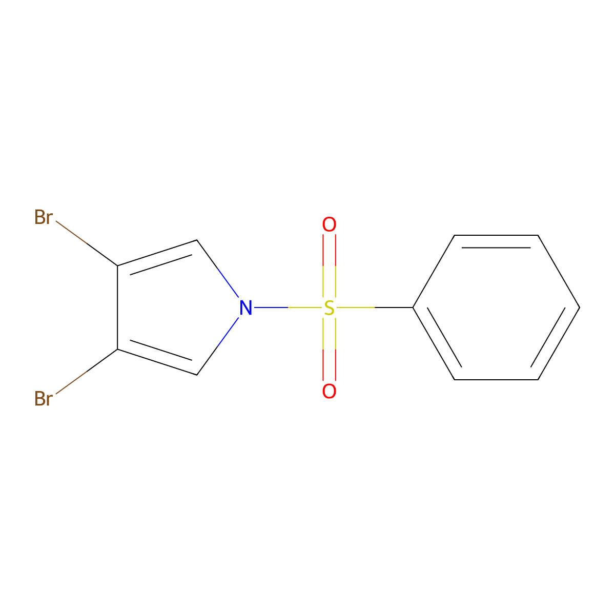 1-(Benzenesulfonyl)-3,4-dibromo-1H-pyrrole molecular structure, CAS 1003856-43-6