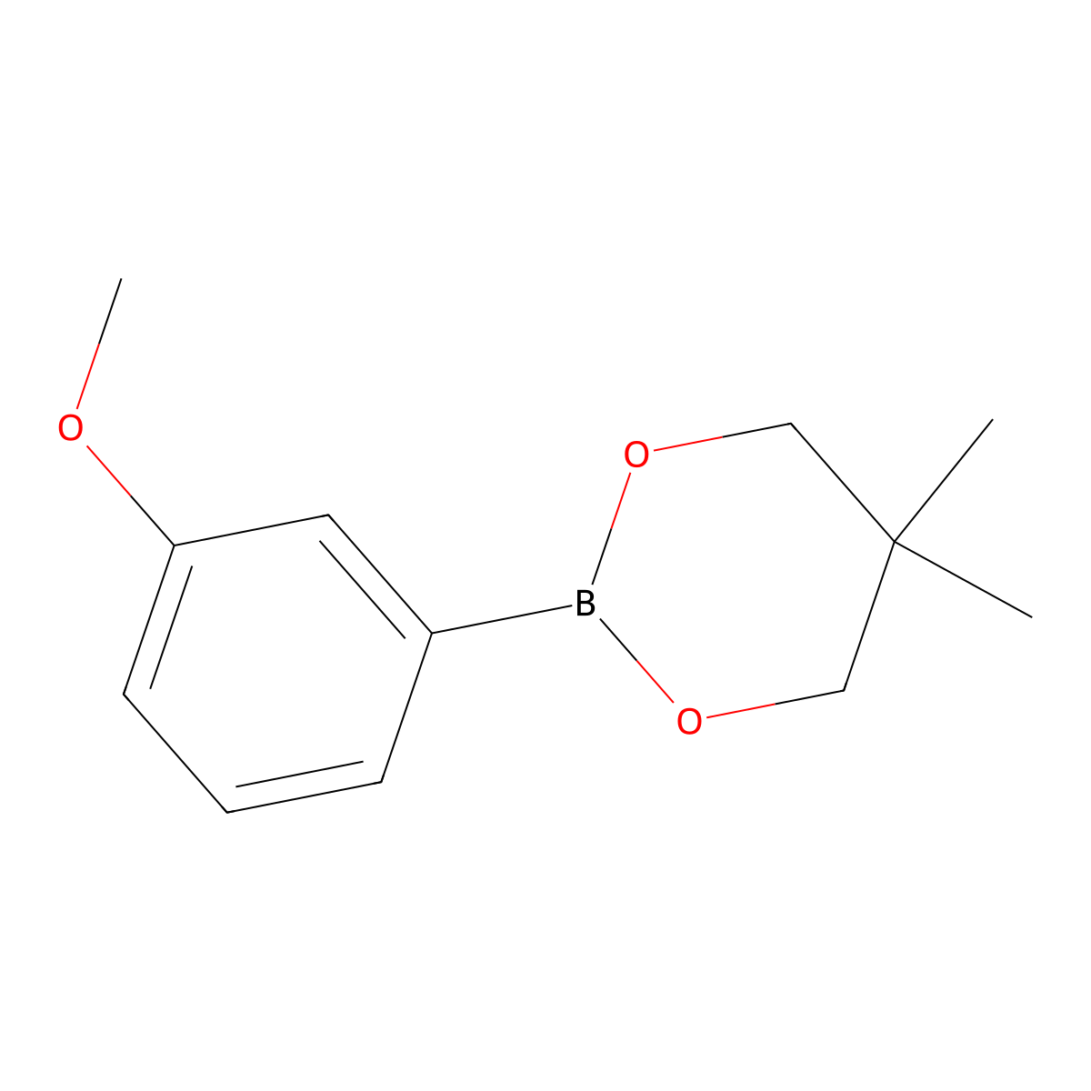 2-(3-Methoxyphenyl)-5,5-dimethyl-1,3,2-dioxaborinane molecular structure, CAS 1003858-50-1