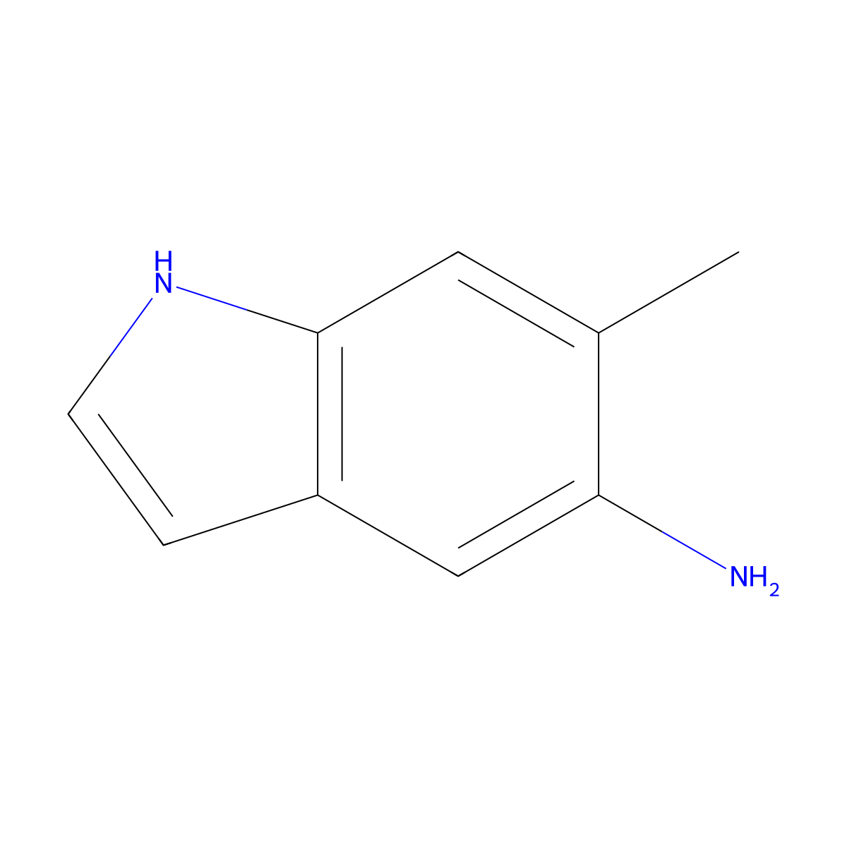 6-methyl-1H-indol-5-amine molecular structure, CAS 1003858-62-5