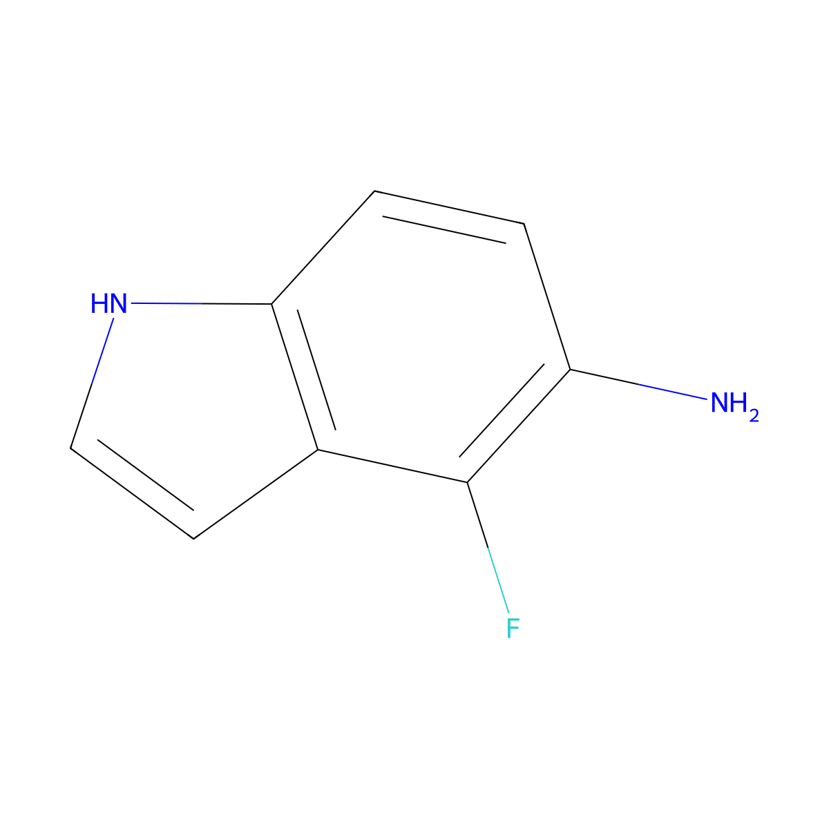 4-Fluoro-1H-indol-5-amine molecular structure, CAS 1003858-66-9