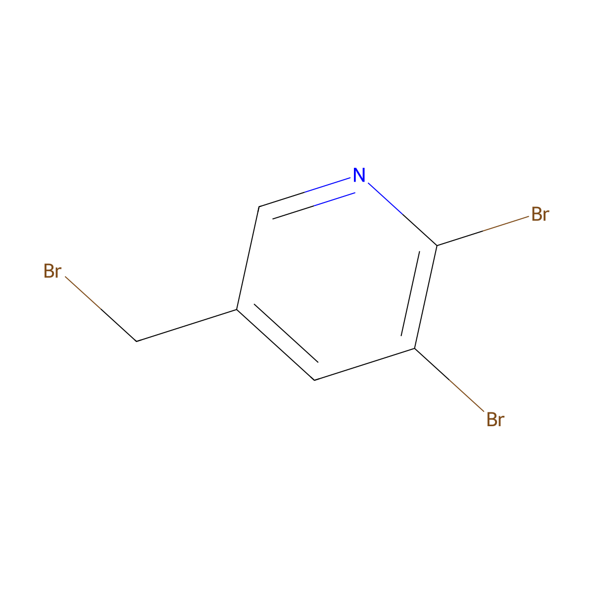 2,3-Dibromo-5-(bromomethyl)pyridine molecular structure, CAS 1003859-12-8