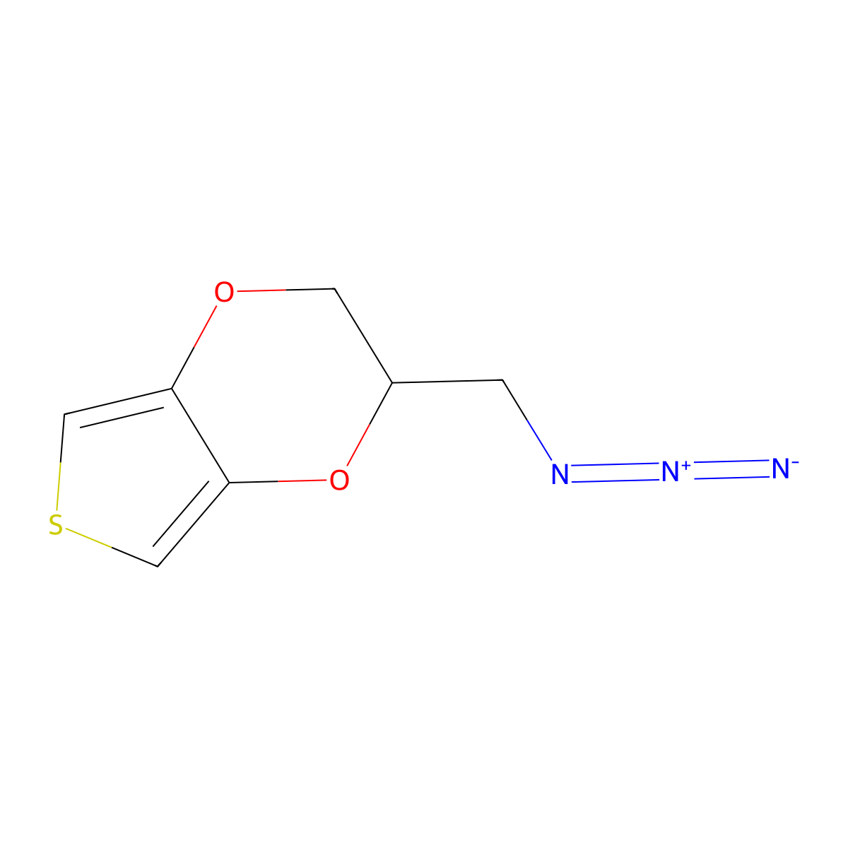 2-(Azidomethyl)-2,3-dihydrothieno[3,4-b][1,4]dioxine molecular structure, CAS 1003863-35-1
