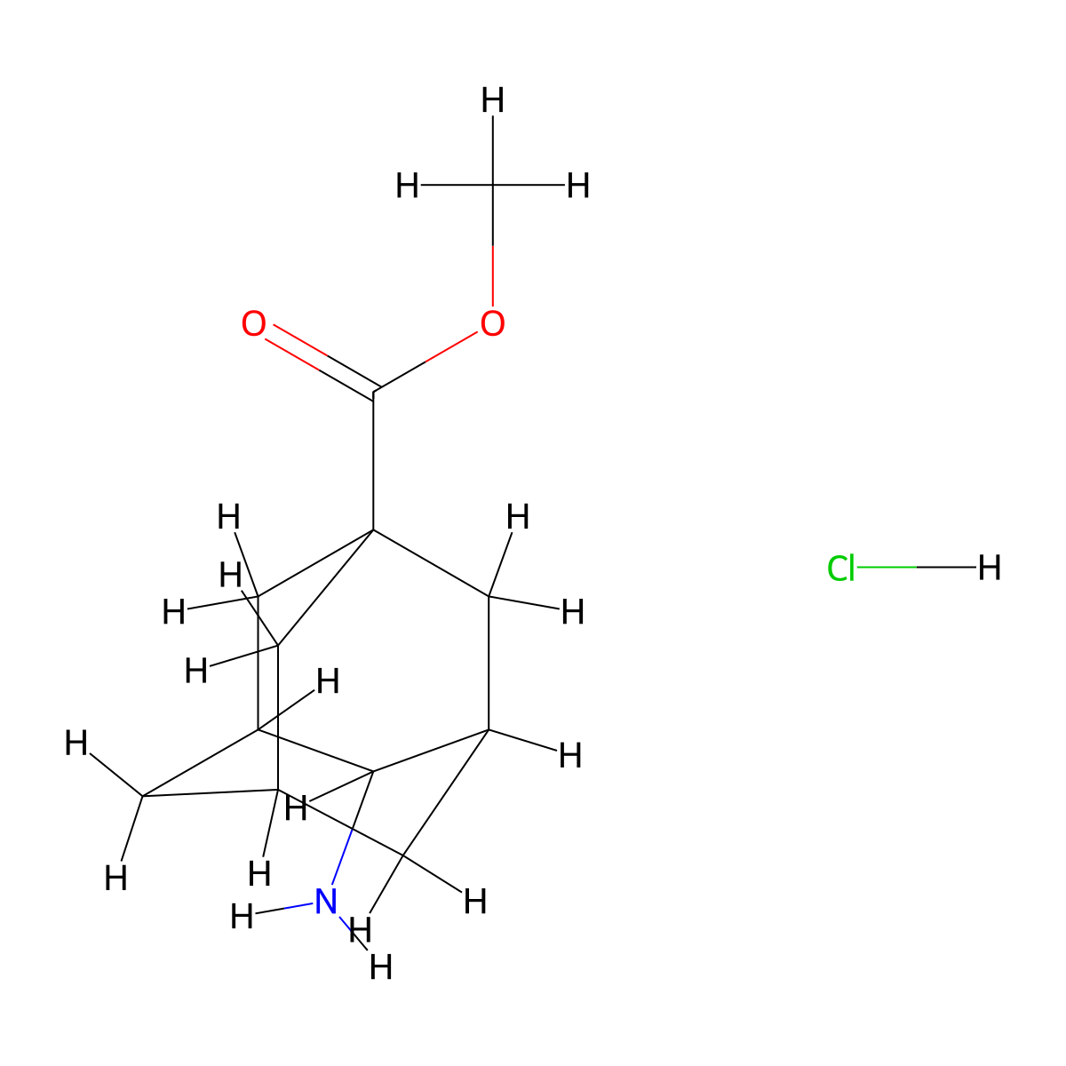 Methyl 4-aminoadamantane-1-carboxylate hydrochloride molecular structure, CAS 1003872-58-9