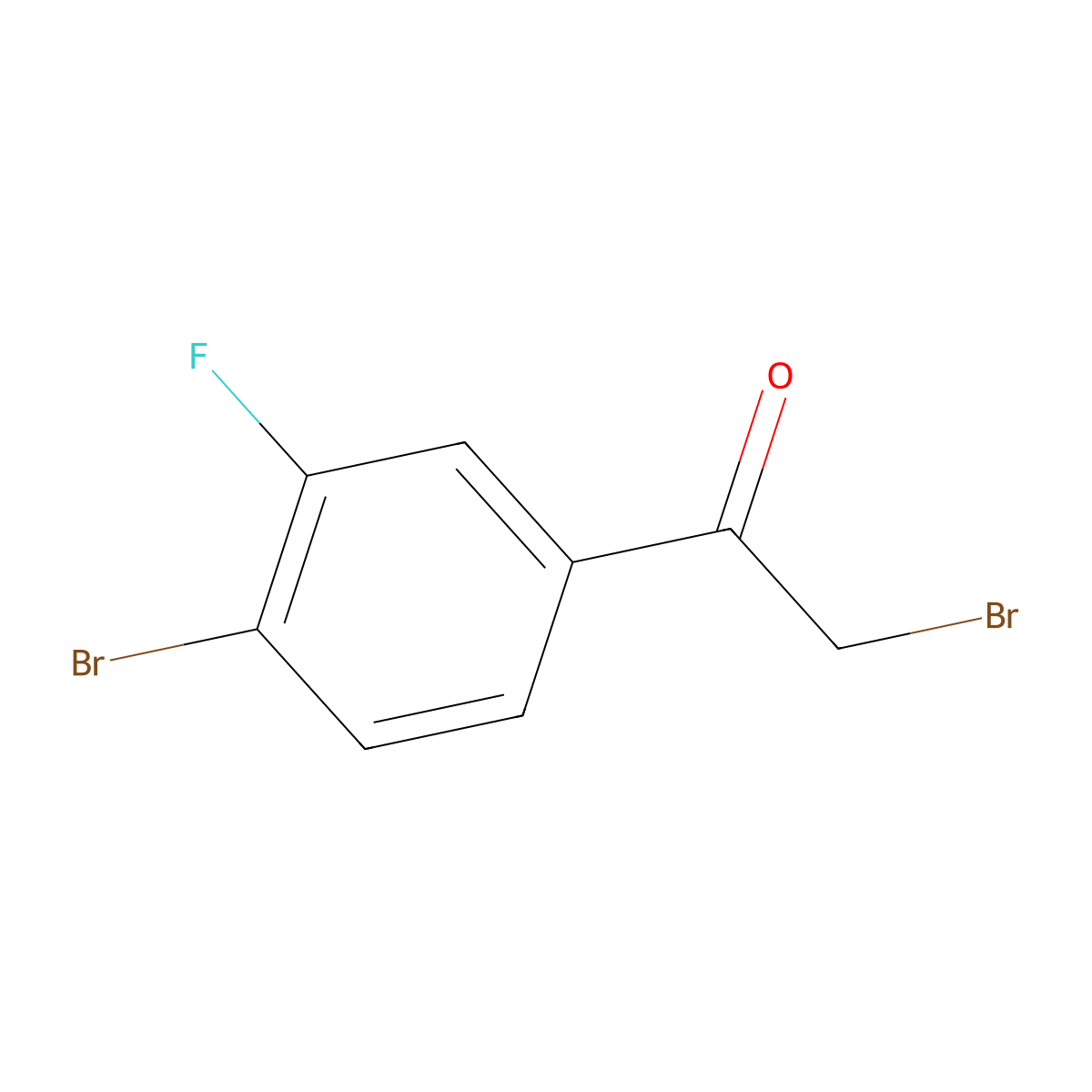 4-Bromo-3-fluorophenacyl bromide molecular structure, CAS 1003879-02-4