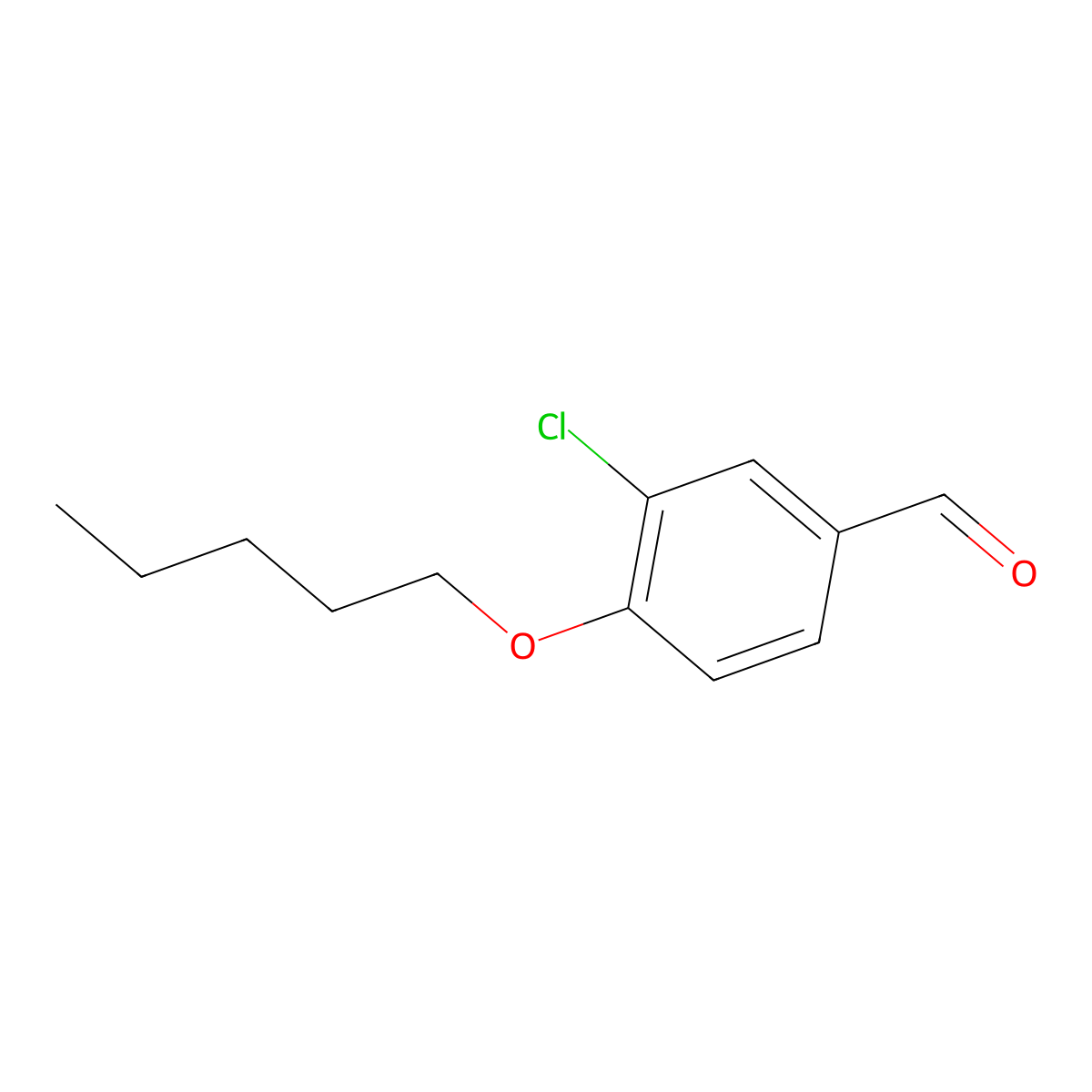 3-Chloro-4-(pentyloxy)benzaldehyde molecular structure, CAS 100388-69-0