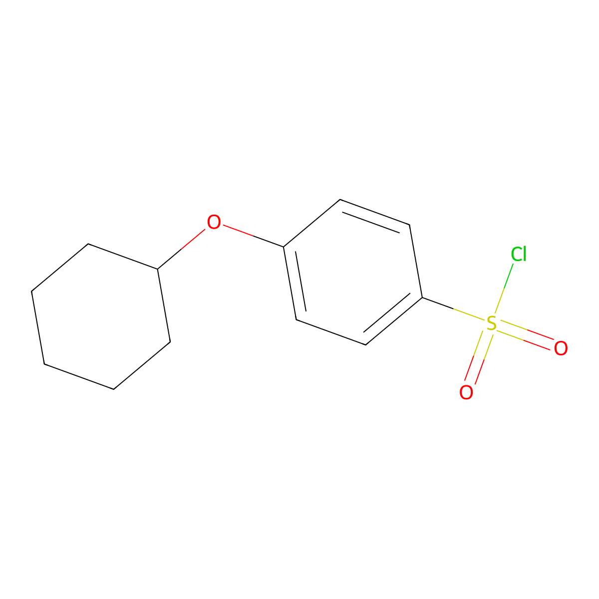 4-(Cyclohexyloxy)benzene-1-sulfonyl chloride molecular structure, CAS 100388-99-6