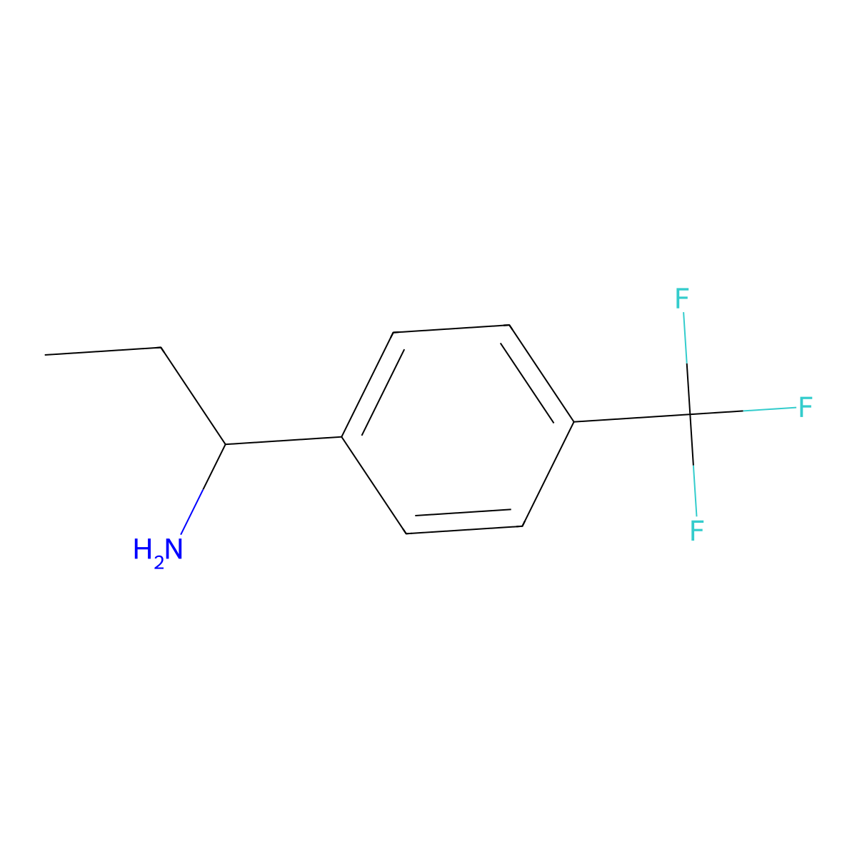 (S)-1-(4-(Trifluoromethyl)phenyl)propan-1-amine molecular structure, CAS 1003887-67-9