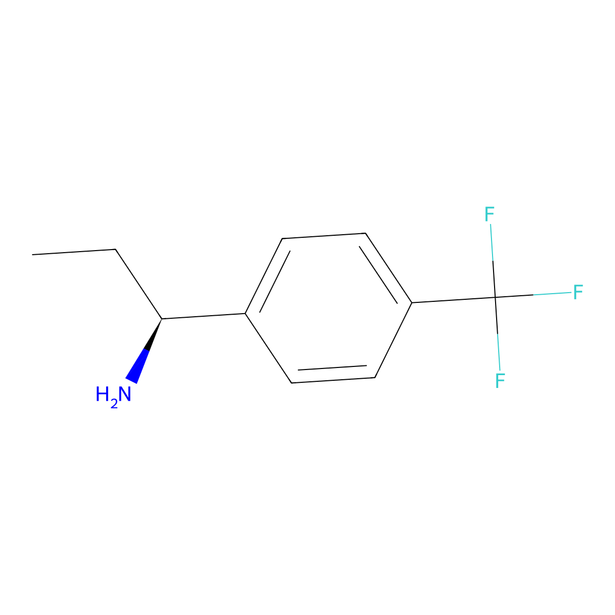 (S)-1-(4-(Trifluoromethyl)phenyl)propan-1-amine molecular structure, CAS 1003887-67-9