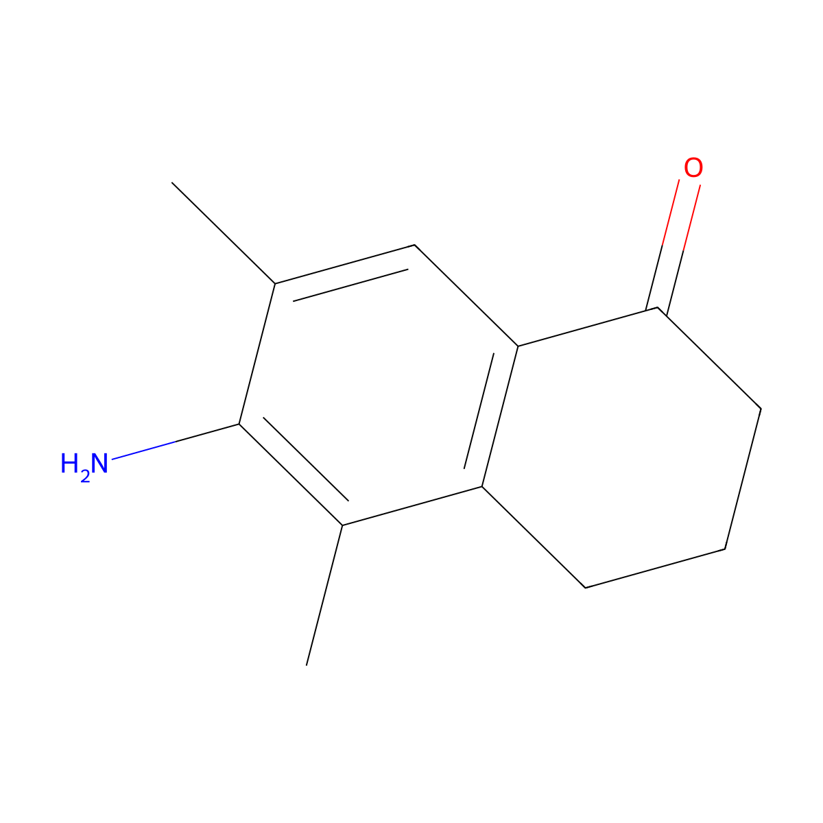 6-Amino-5,7-dimethyl-3,4-dihydronaphthalen-1(2H)-one molecular structure, CAS 100389-92-2