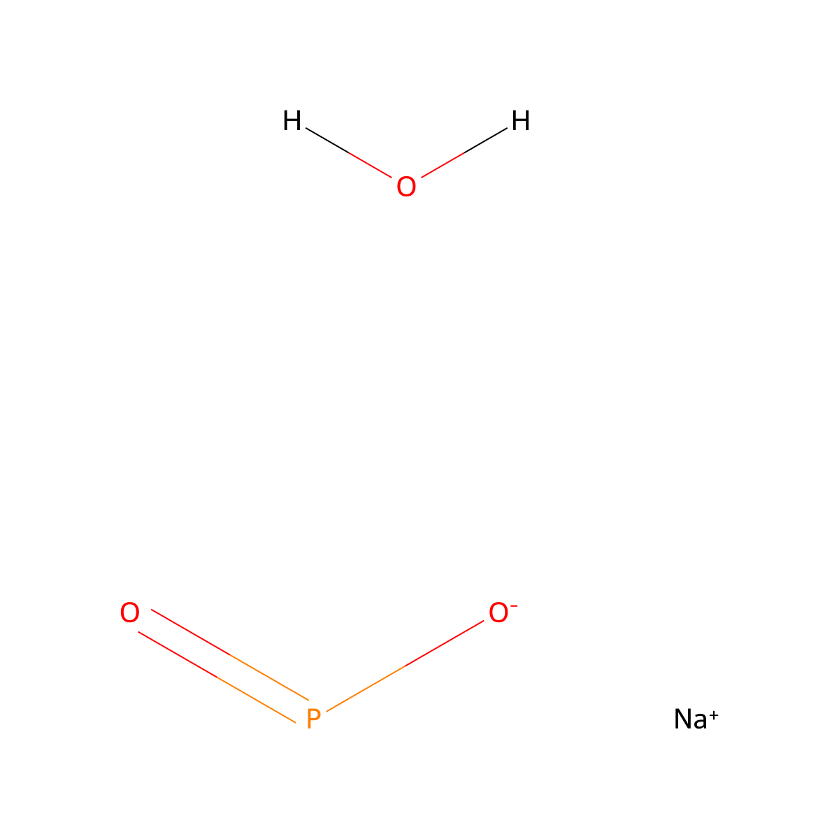 Sodium hypophosphite monohydrate molecular structure, CAS 10039-56-2