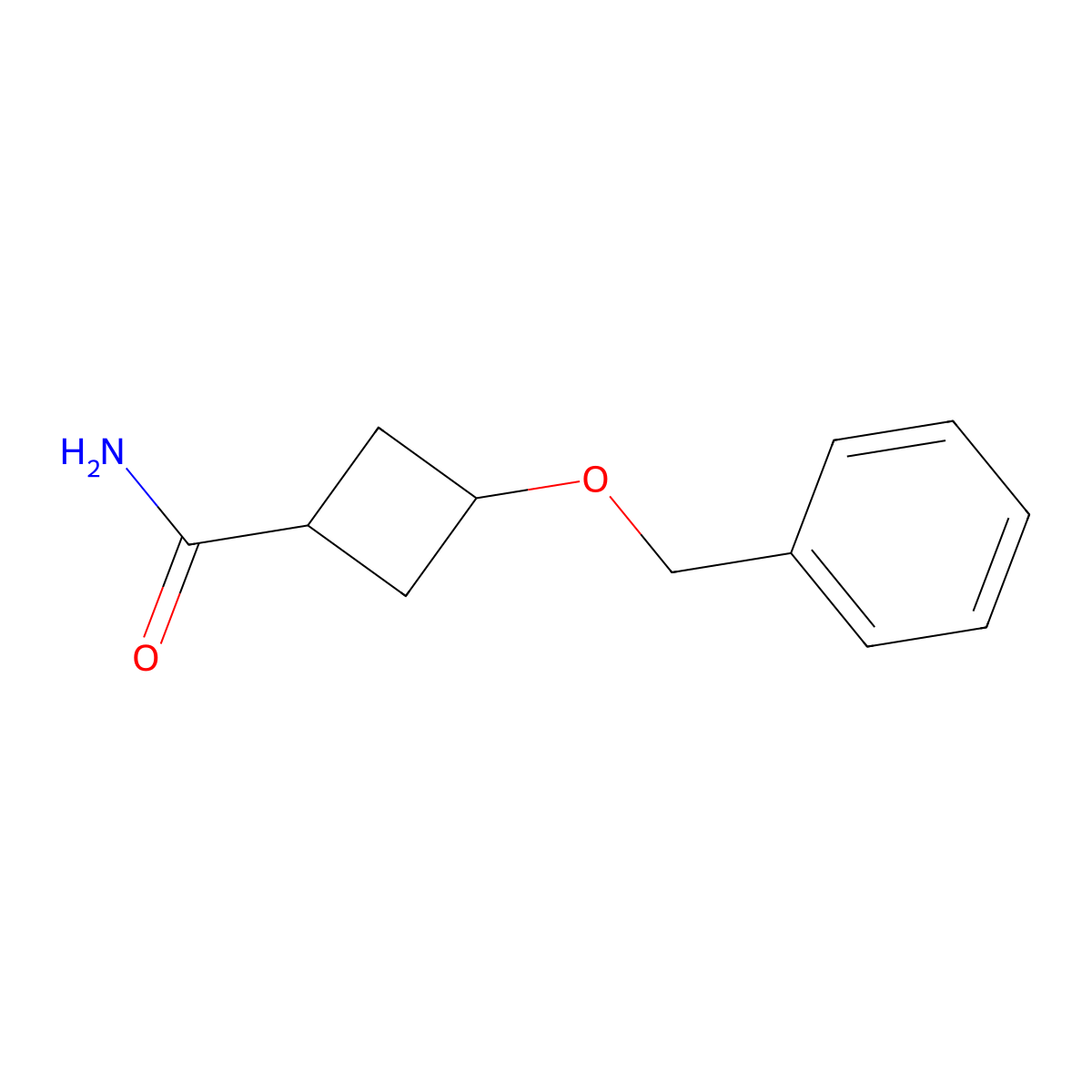 3-(Benzyloxy)cyclobutane-1-carboxamide molecular structure, CAS 100390-24-7