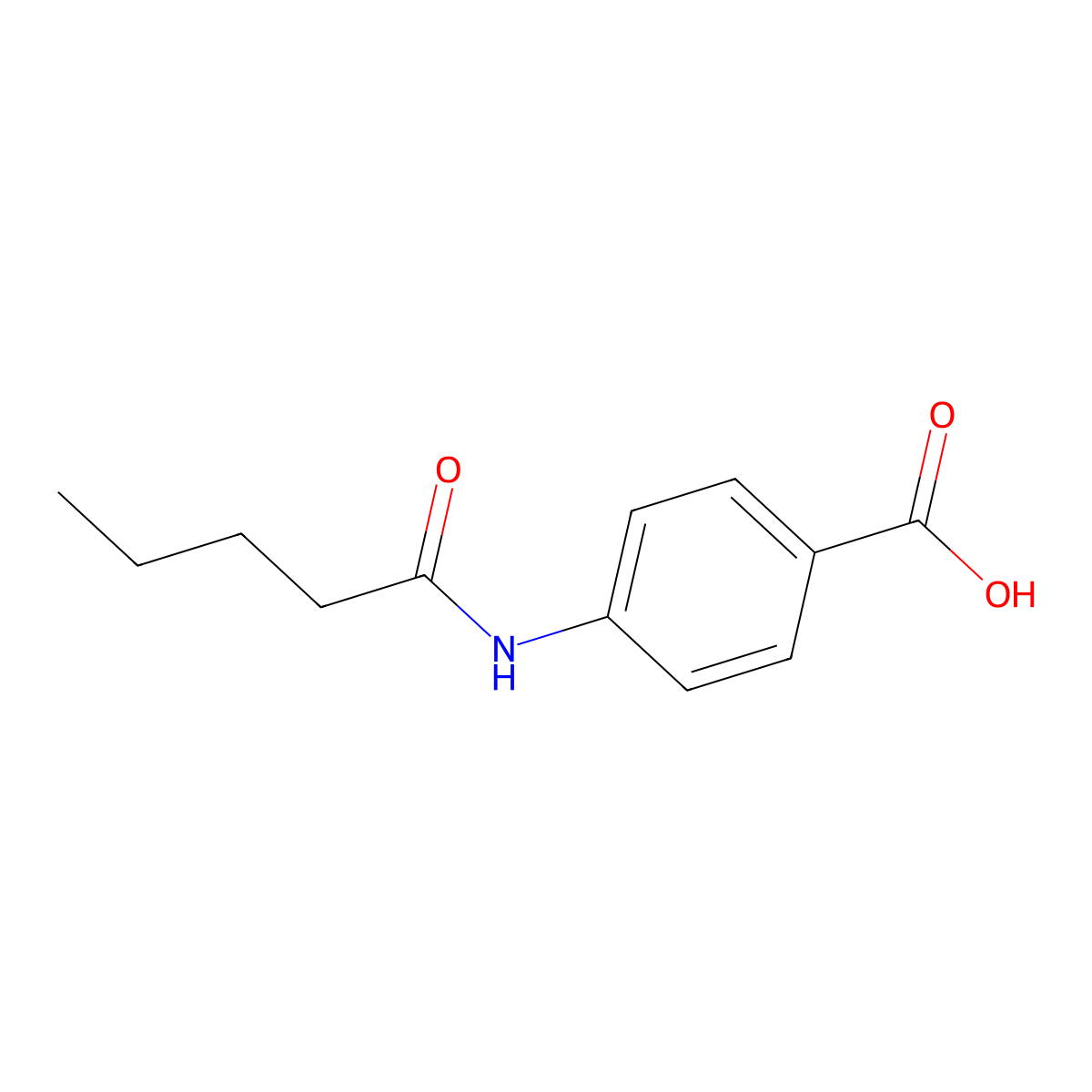 4-(Pentanoylamino)benzoic acid molecular structure, CAS 100390-76-9
