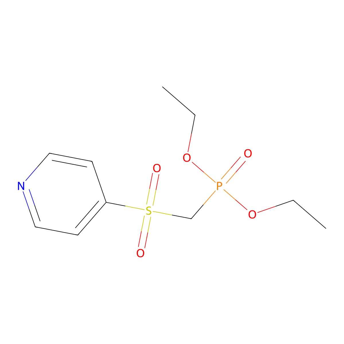 Diethyl [(Pyridin-4-ylsulfonyl)methyl]phosphonate molecular structure, CAS 1003926-20-2