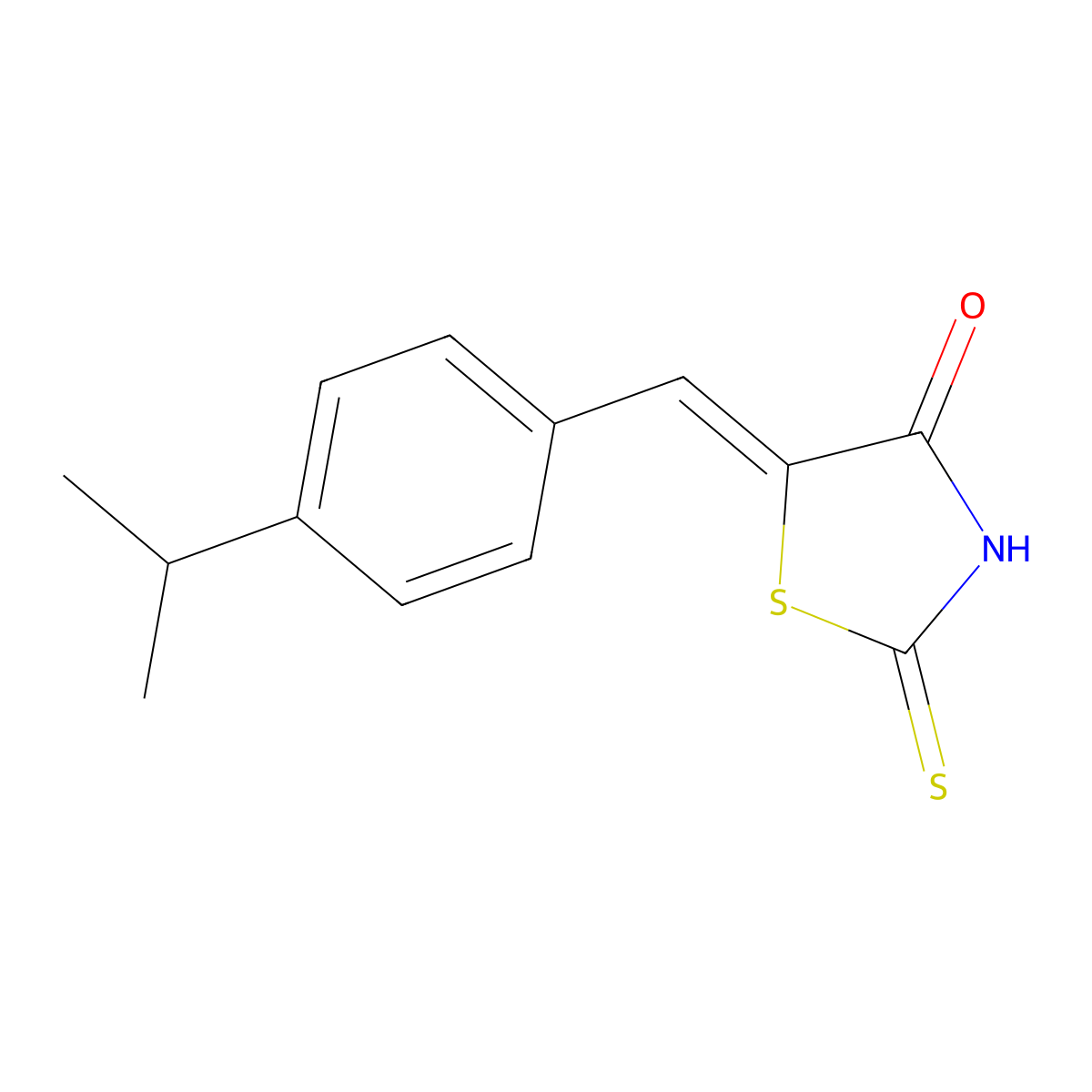 (E)-5-(4-Isopropylbenzylidene)-2-mercaptothiazol-4(5H)-one molecular structure, CAS 100393-19-9
