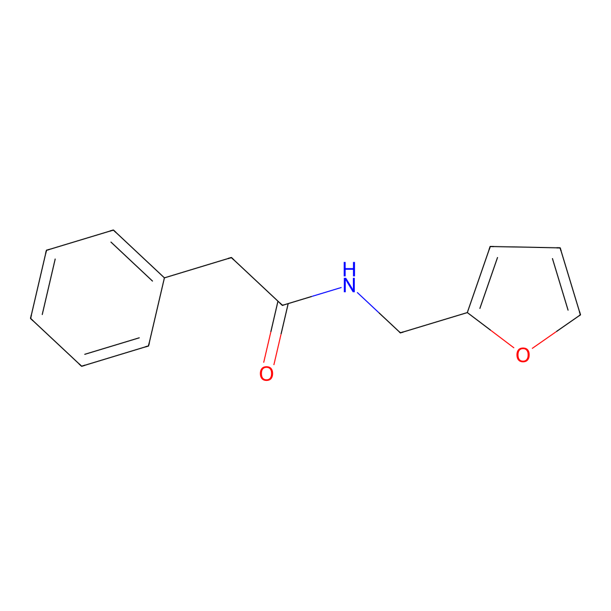 N-(2-Furanylmethyl)benzeneacetamide molecular structure, CAS 100393-20-2
