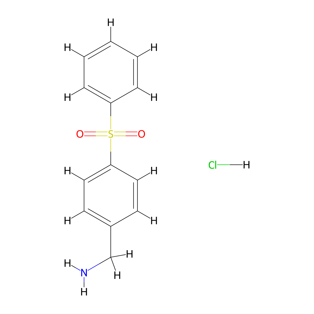 1-[4-(Benzenesulfonyl)phenyl]methanamine hydrochloride molecular structure, CAS 100393-46-2