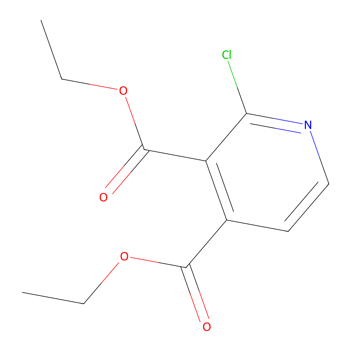 3,4-Diethyl 2-chloropyridine-3,4-dicarboxylate molecular structure, CAS 1003932-30-6