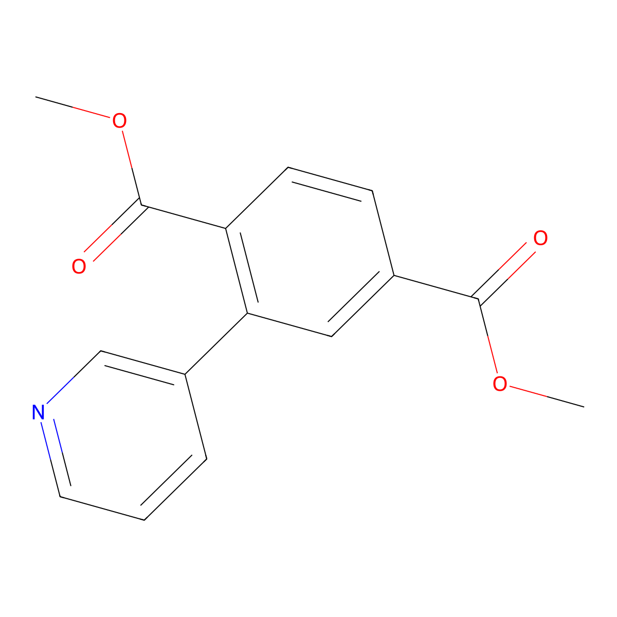 Dimethyl 2-pyridin-3-ylterephthalate molecular structure, CAS 1003934-88-0