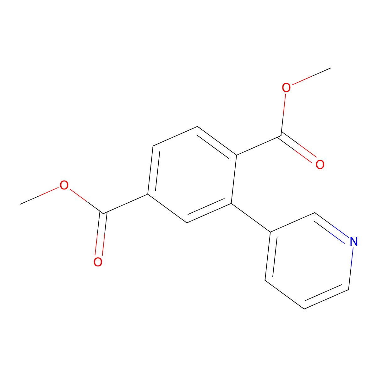 Dimethyl 2-pyridin-3-ylterephthalate molecular structure, CAS 1003934-88-0