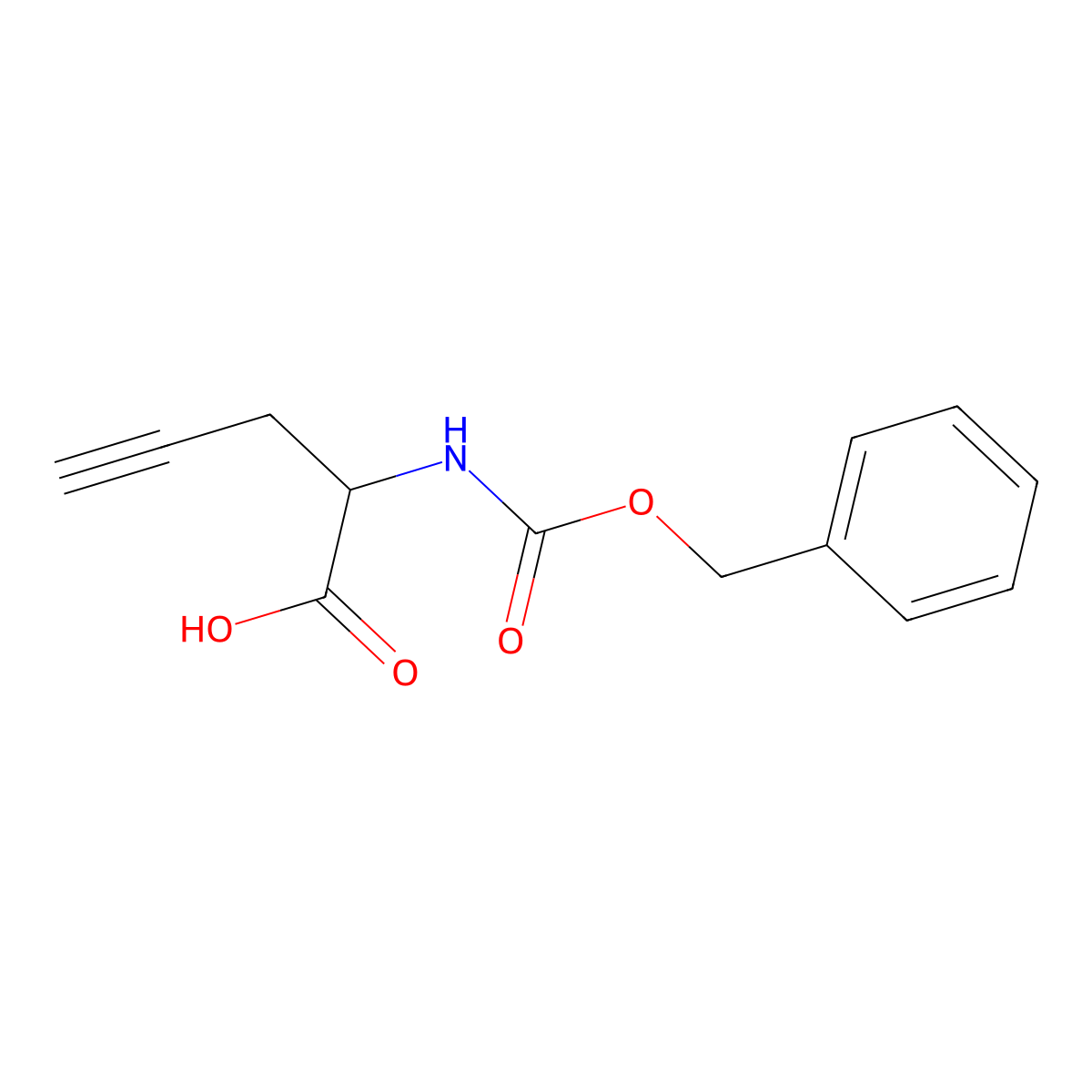 2-{[(Benzyloxy)carbonyl]amino}pent-4-ynoic acid molecular structure, CAS 100394-07-8