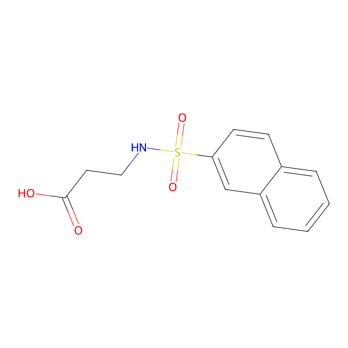 3-(Naphthalene-2-sulfonamido)propanoic acid molecular structure, CAS 100394-14-7