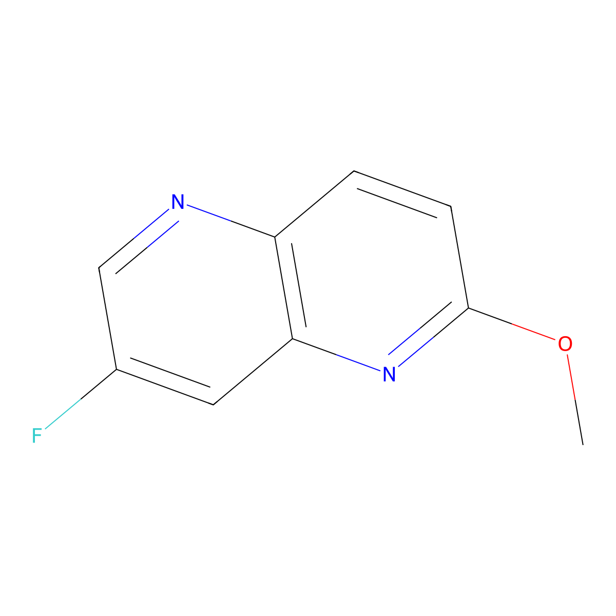 7-Fluoro-2-methoxy-1,5-naphthyridine molecular structure, CAS 1003944-32-8